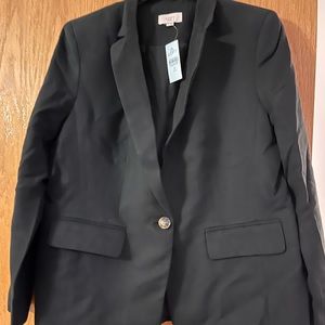 NWT Ann Taylor Loft Black Linen Blazer